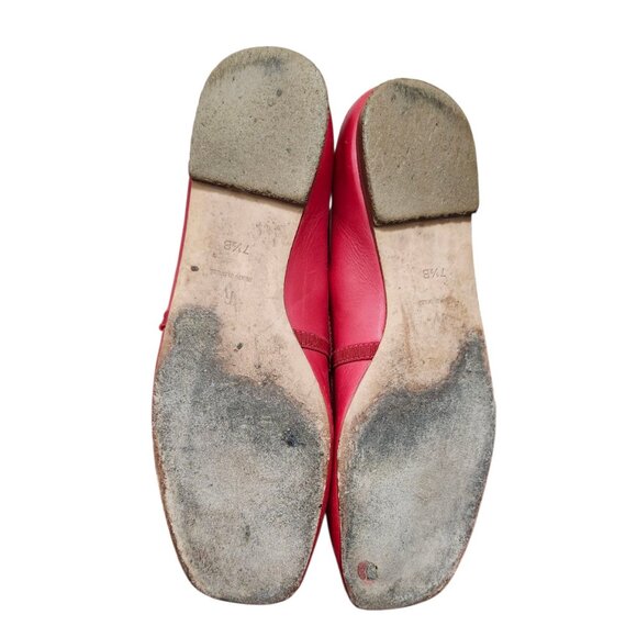 Frances Valentine Jude Mary Jane Flat Red Leather Womens Size 7.5 B - Picture 11 of 14